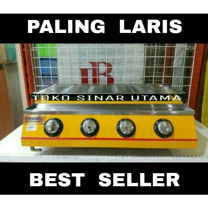 Kompor Panggang 4 Tungku (Sosis Bakar,Ayam,Ikan,Sate) Panggangan Gas
