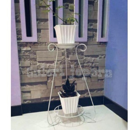 Standing Pot Pagar Besi Pot Bunga Besi Untuk Blakon Rumah Eksklusif Cantik Hiasan Rumah