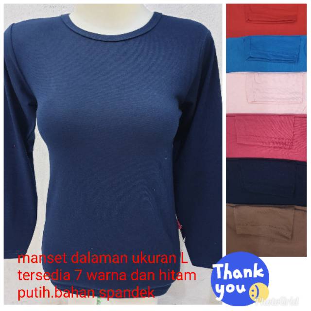 Meygrosir  manset tgn pjg L polos navy