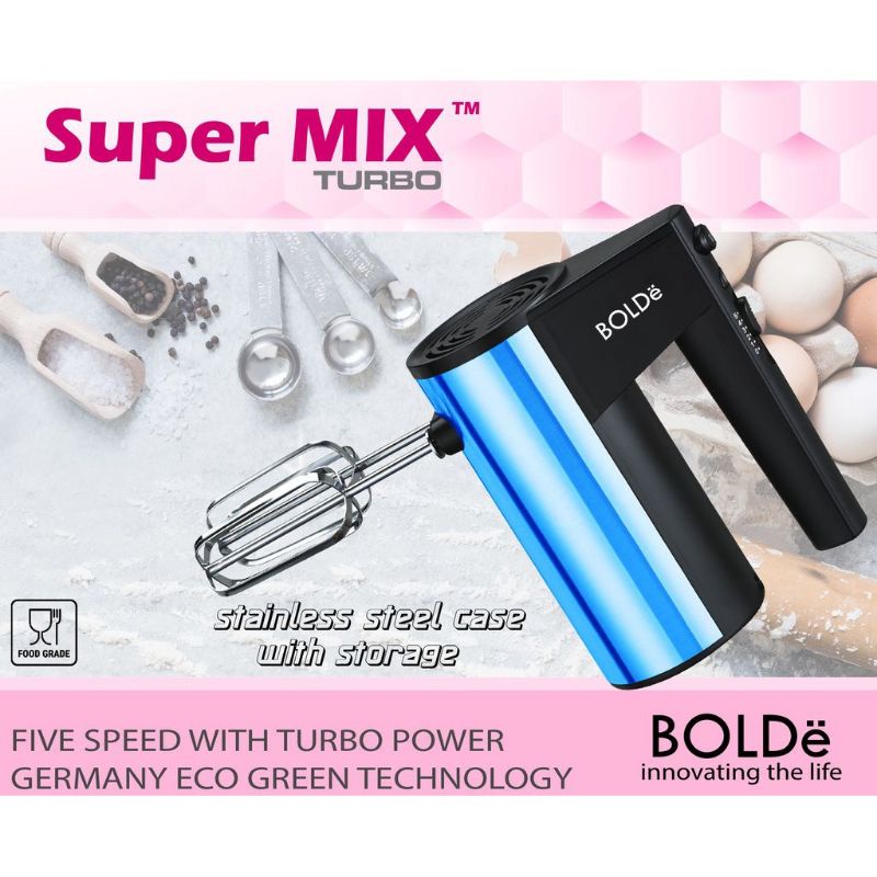 BOLDe Super MIX TURBO Hand Mixer 5 Kecepatan Original