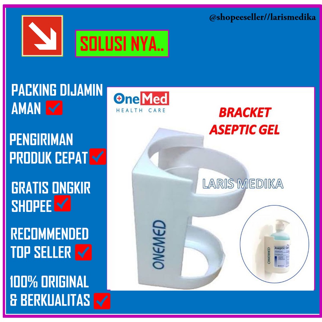 Bracket Aseptic Gel ABS OneMed /Breket Antiseptik Tempat Handsanitizer