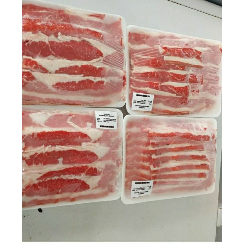 Daging Shortplate Sliced / Belly Shortplate