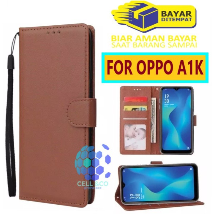 Flip cover OPPO A1K Flip case buka tutup kesing hp casing flip case leather wallet