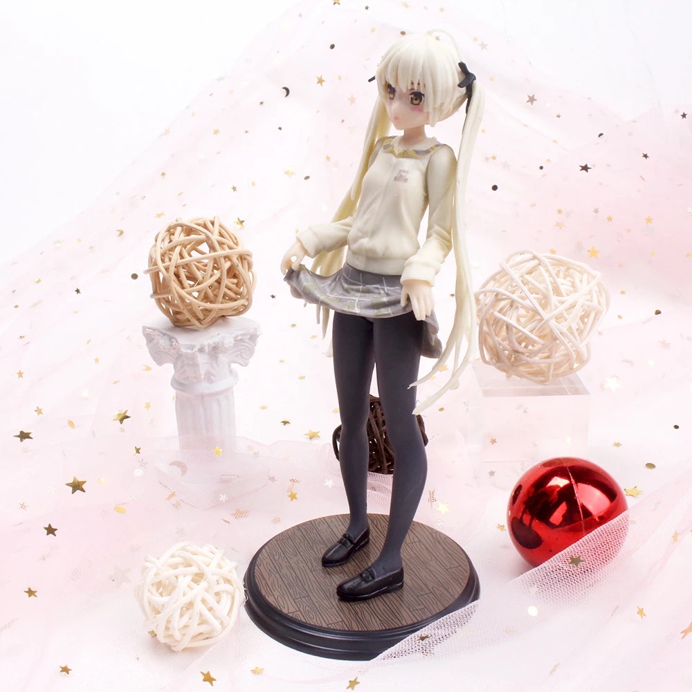 QUINTON Collectible Kasugano Kimono Anime Model Toys Yosuga no Sora Girl Figure Cake Decorations Standing Posture PVC Lovely for Gift Action  Figures