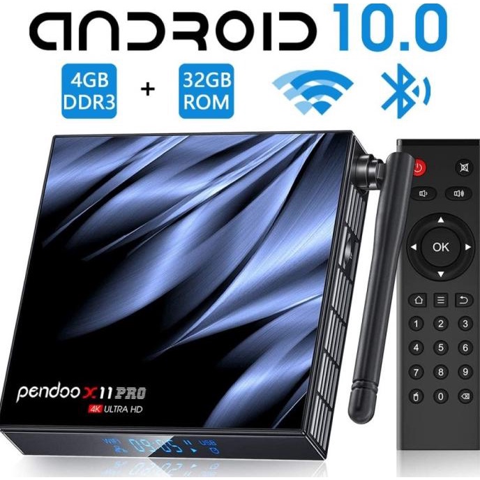 ANDROID TV BOX PENDOO X11 PRO RAM 4G ROM 32G ANDROID 10 ALLWINER H616