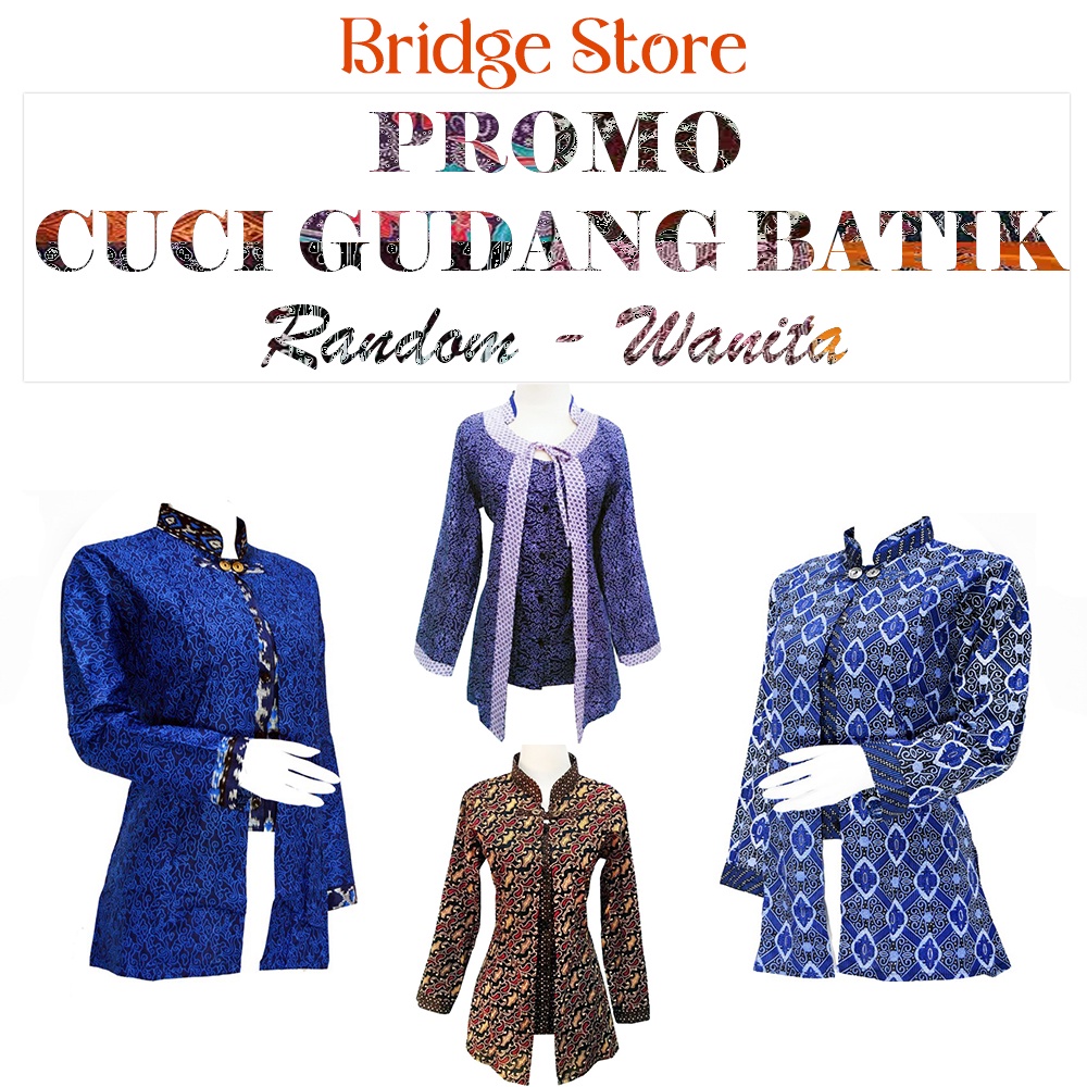 PROMO CUCI GUDANG !!! Batik Wanita / Blouse Wanita BATIK PEKALONGAN - TYPE RANDOM