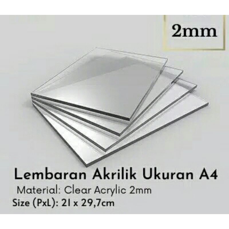

akrilik bening lembaran A4