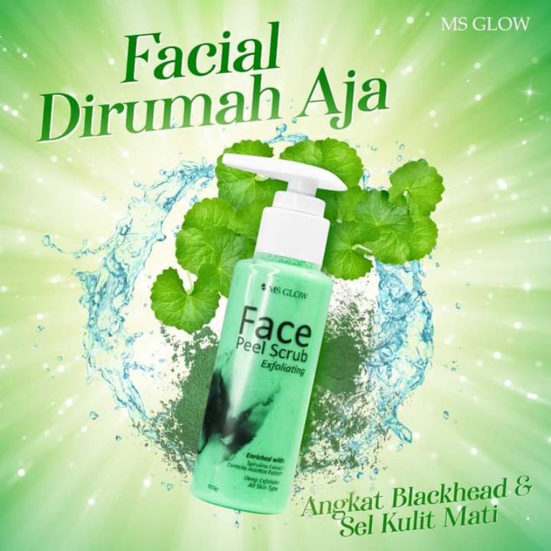 MS Glow Murah Peel scrub pengangkat komedo dan sel kulit mati
