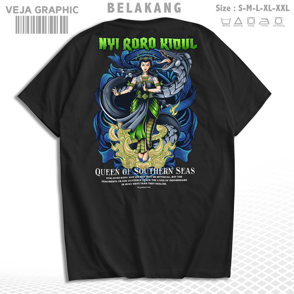 VEJAGRAPHIC T-Shirt Nyi Roro Kidul Pantai Selatan | Kaos Indonesia Culture Pria dan Wanita - 999