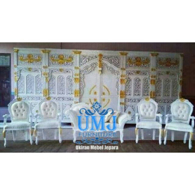 Gebyok Dekorasi Pelaminan Komplit Murah Jawa Jepara, Gebyok Dekorasi Pelaminan Komplit Murah Jepara