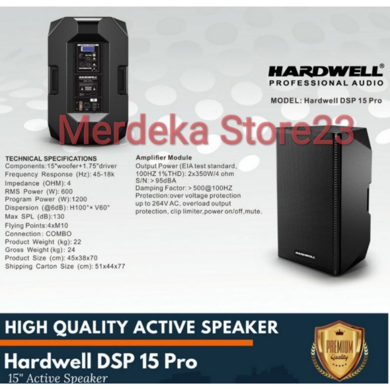 Speaker Aktif HARDWELL DSP 15 PRO Original 15 inch Active DSP15PRO