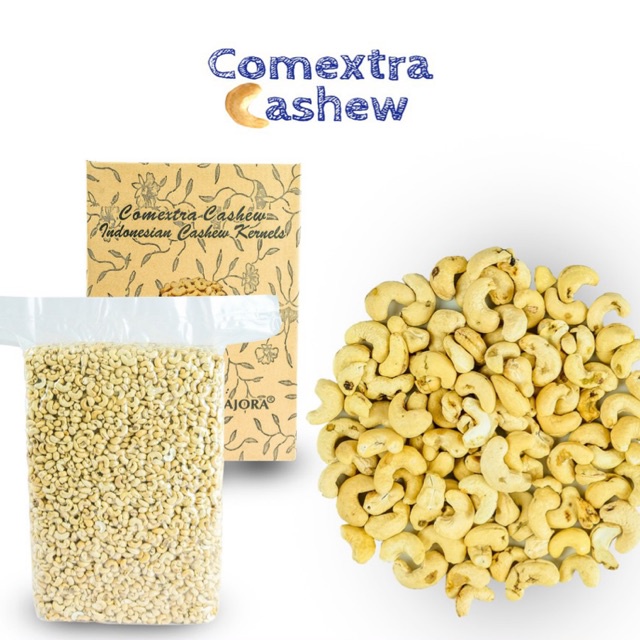 

Kacang Mede Comextra Mentah SK1 1 karton - Cashew Kernel Kacang Mente / Mete Comextra Majora