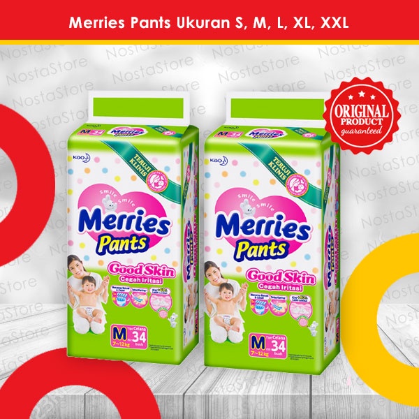 Merries Pants / Popok Merries Ukuran S, M, L, XL, XXL