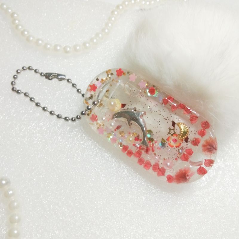 

[READY] NAMETAG/HANGTAG Dolphin Flower (Watershaker tag)