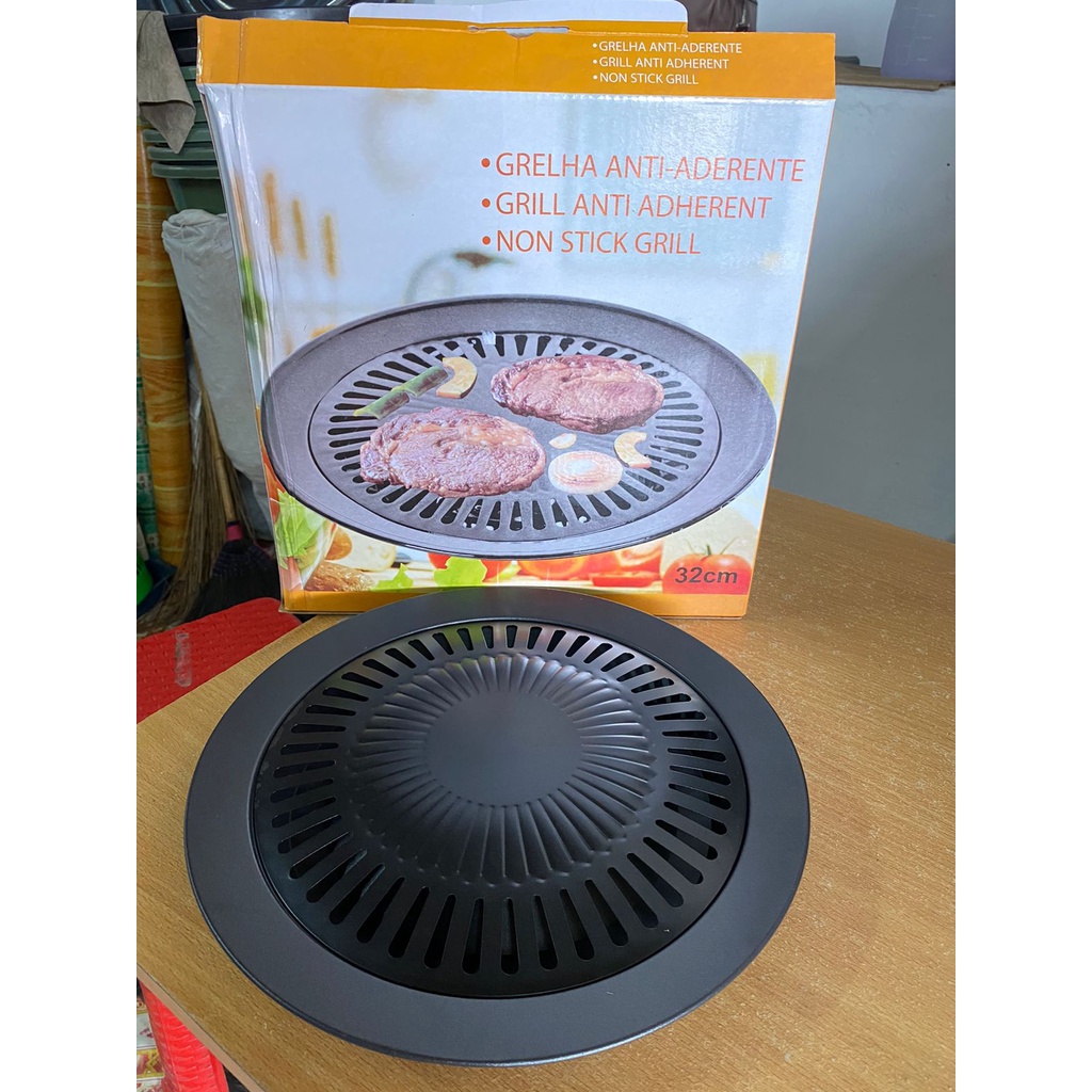 Pemanggang ayam,sosis,daging/ Grill Pan BBQ Korea Smoke