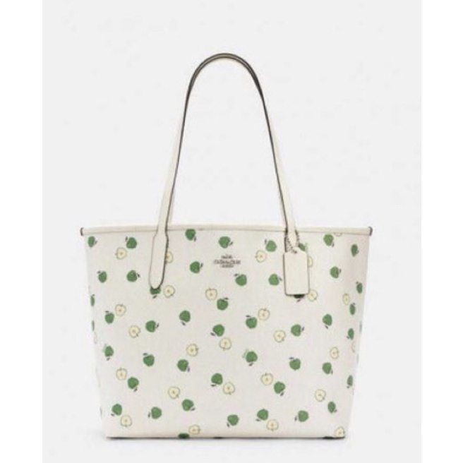 Coach City Tote With Apple Print (C4119)