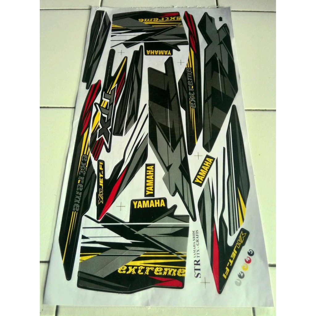 Aksesoris Striping Stiker Lis Variasi Motor Yamaha X-Ride 115 - Ttx - 6