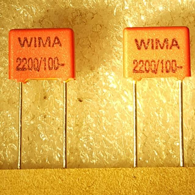 Wima 2N2 2200PF 100V FKP2 P.5mm Audio Grade