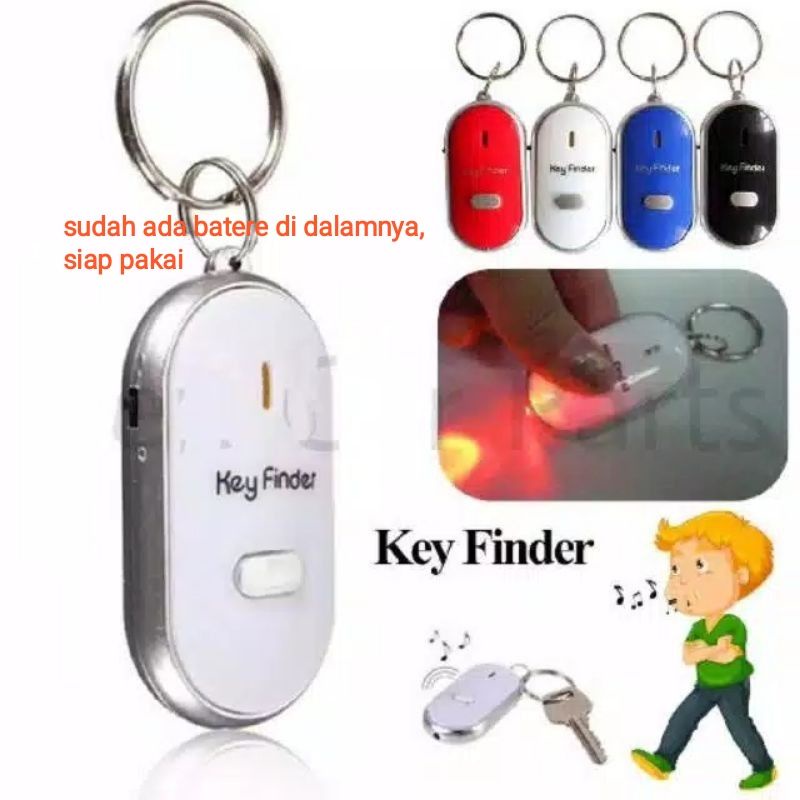 Gantungan Kunci Siul / Key Finder Bisa Berbunyi Jika Anda Bersiul Oval 4 Warna