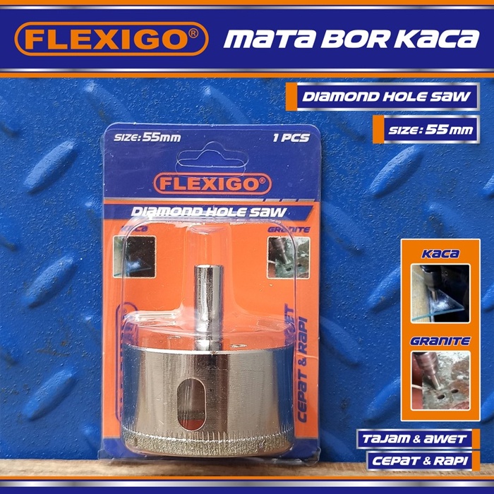 Mata Bor Kaca  Dan Granite 55 mm Original Flexigo Diamon Hole Saw