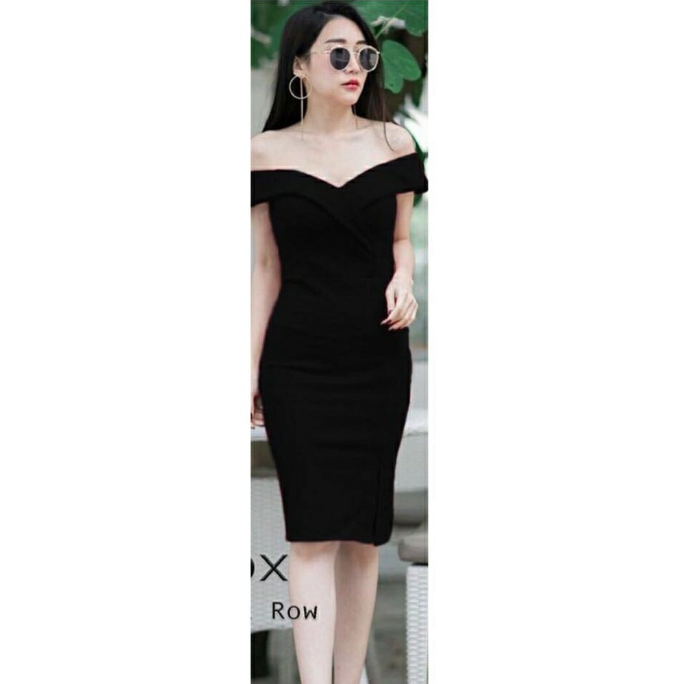 BAYAR DITEMPAT / DRESS PESTA VIVIAN BAHAN SCUBA MODEL SABRINA CANTIK 2020/ DRESS SEXY CLUBBING
