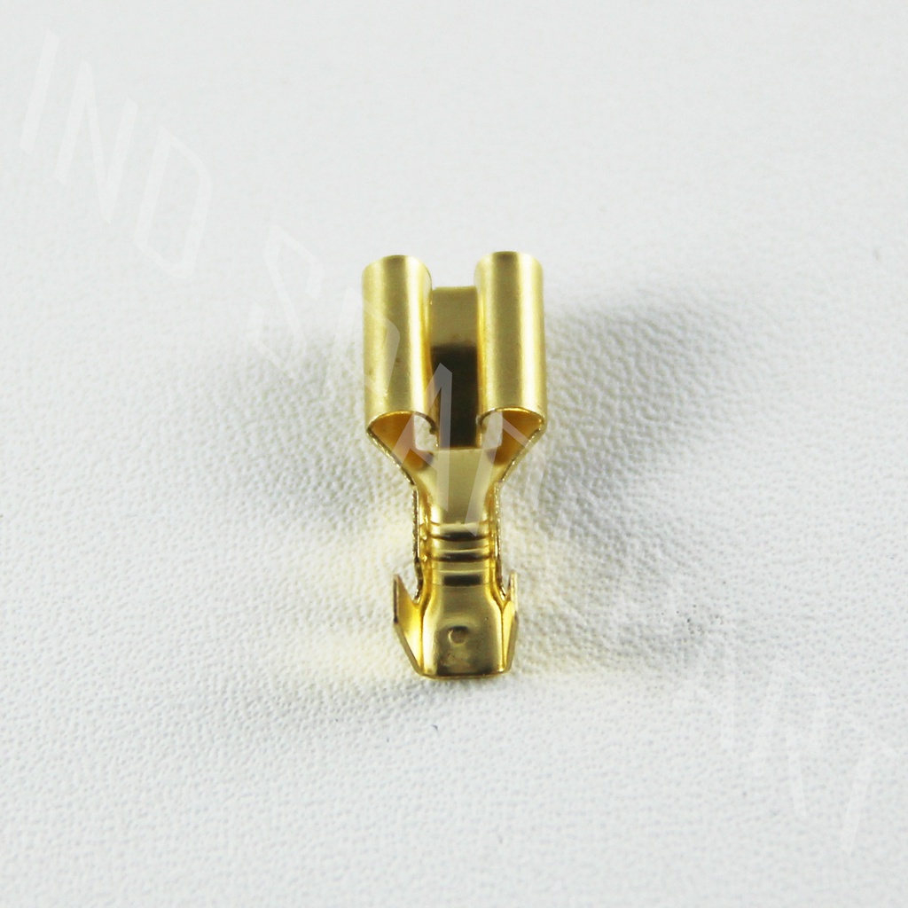 Skun-Sekun-Terminal Kabel Gepeng-Pipih Female-Cewe-Perempuan Socket-Soket Besar Kuningan 7 mm 7x19