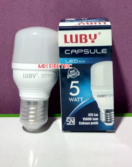 LAMPU LED LUBY CAPSULE 5 WATT CAHAYA PUTIH