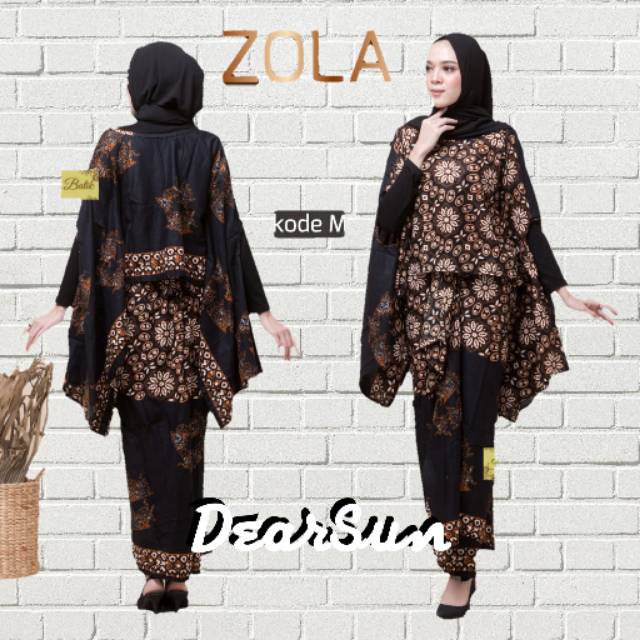 Zola Set ORI TITIEK setelan kebaya rok lilit seragam kebaya katun halus