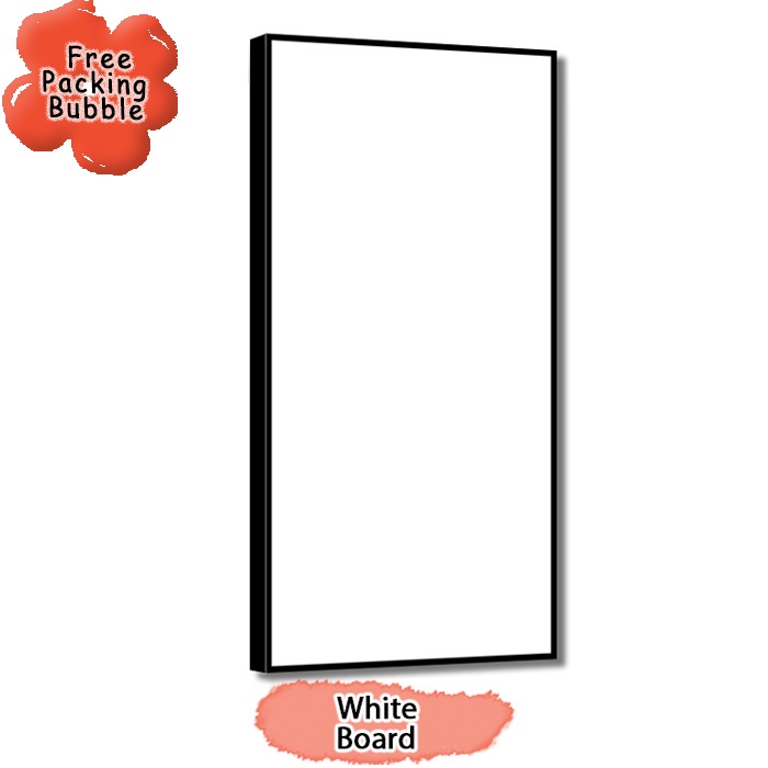 

White Board Melamin / Papan Tulis Putih Ukuran 70x150 cm