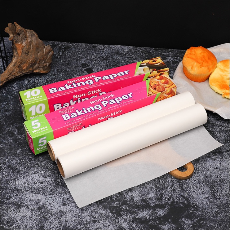 Baking Paper Kertas Minyak Baking Kertas Roti Alas Roti Silicone Oil Paper - Non-Stick Kertas Roti Baking Paper 5M/10M / Baking Paper Kertas Baking Kertas Roti Alas Roti Silicone Oil Paper Alay Pemanggang Peralatan Dapur Termurah Premium Pemanggang Kue