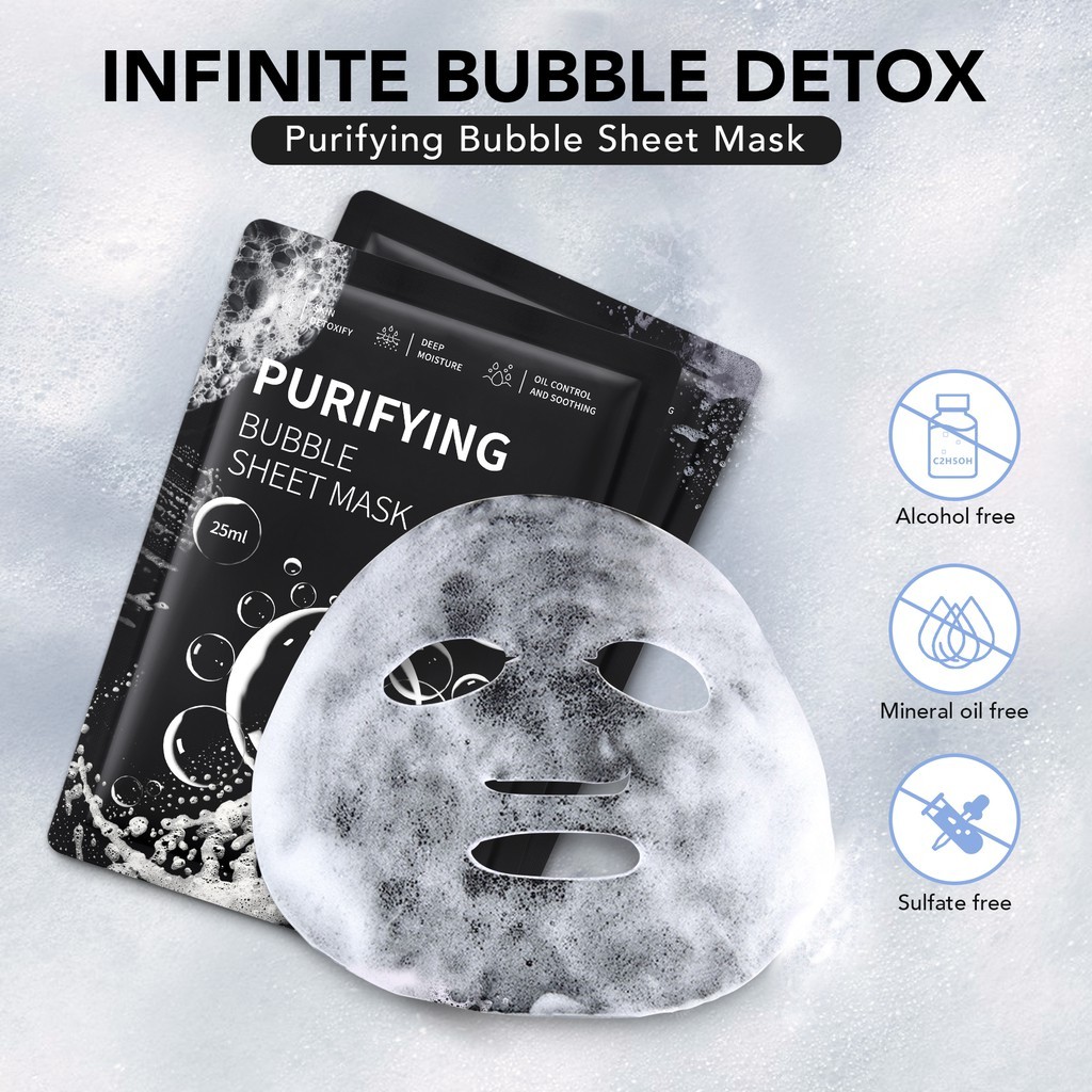 YOU Bubble Detox Purifying Bubble Sheet Mask Resmi Original