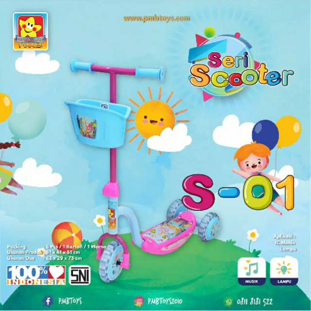 Skuter roda 3 mainan anak Lampu Shopee Indonesia Skuter roda 3 mainan anak Lampu Shopee Indonesia