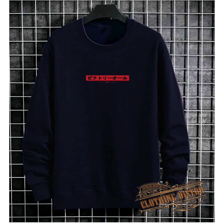 [COD] Bloods Crewneck Black Motif Simpel Pria/Wanita Premium Quality SWEATER PRIA/WANITA L XL VCRL-KDS HITAM -JPN-