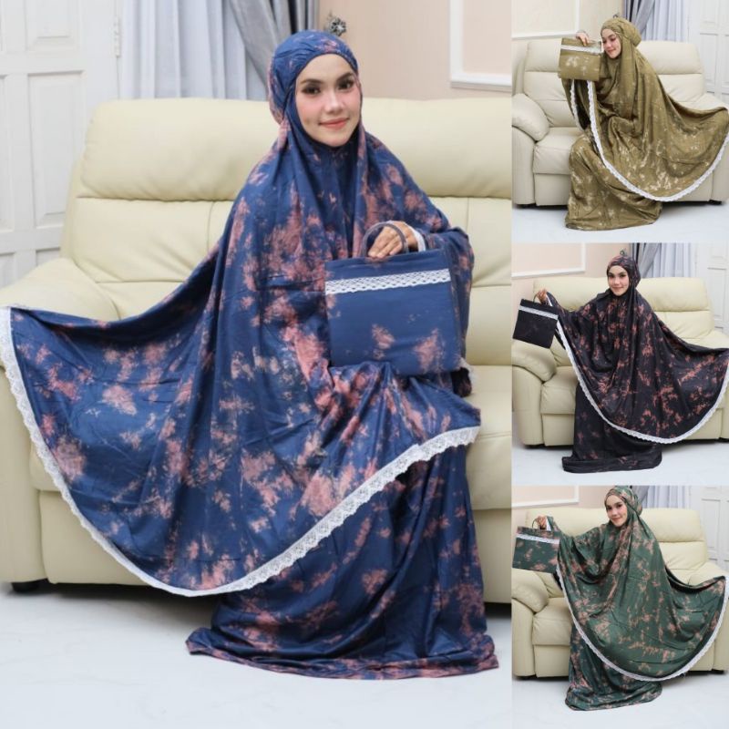 [GMJ1] MUKENA BALI RAYON TIEDYE RENDA  SHAFIYAH JUMBO