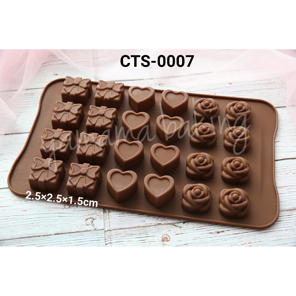 

CTS-0007 CETAKAN SILIKON COKLAT PUDING PITA BUNGA KADO LOVE HATI ROSE