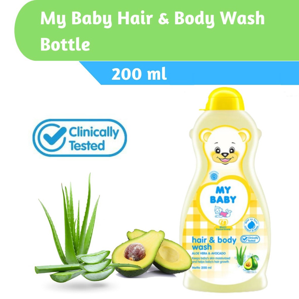 My Baby Hair &amp; Body Wash Botol 200ml / Refill 400ml | Sabun Mandi Anak