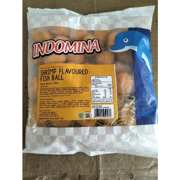 

Indomina udang shrimp flavoured fishball 500gram