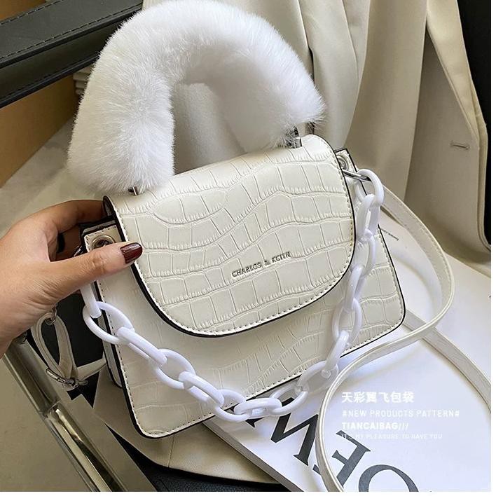 Terkini 0VRI0 iBAGS 2901 { 1Kg Bisa 2Pcs} - Tas Batam -Tas Selempang Croco Glossy Rantai Import Prem