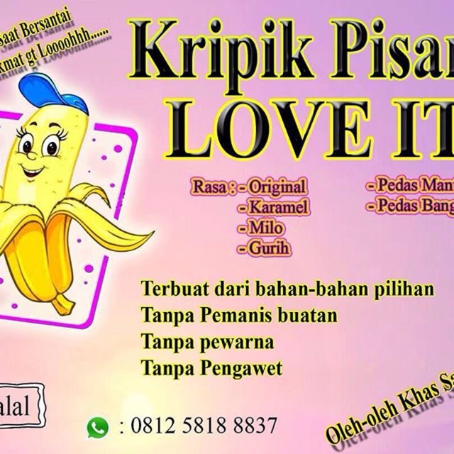 

Keripik pisang love it ! 6 varian rasa