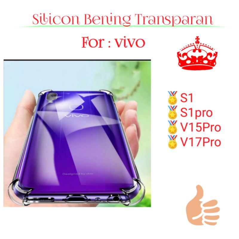 Case Vivo S1 S1pro V15 V15Pro V17 V17Pro Pro Silicon Softcase Bening Transparan Casing Cover Silikon