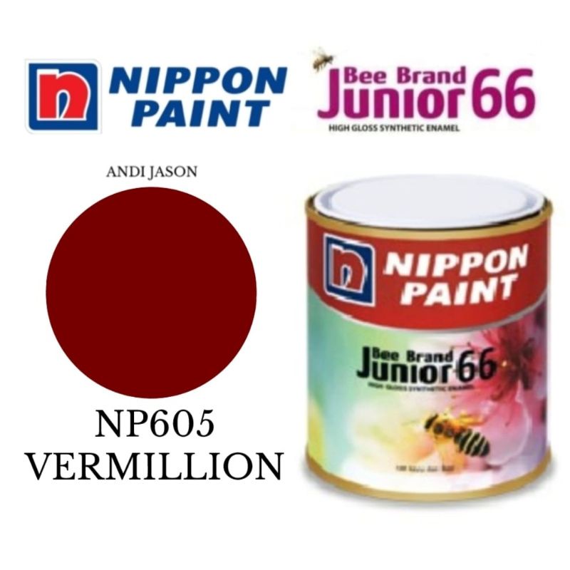 CAT BEE BRAND JUNIOR 66.  0.94 LITER NO NP605 VERMILION CAT MINYAK KAYU DAN BESI