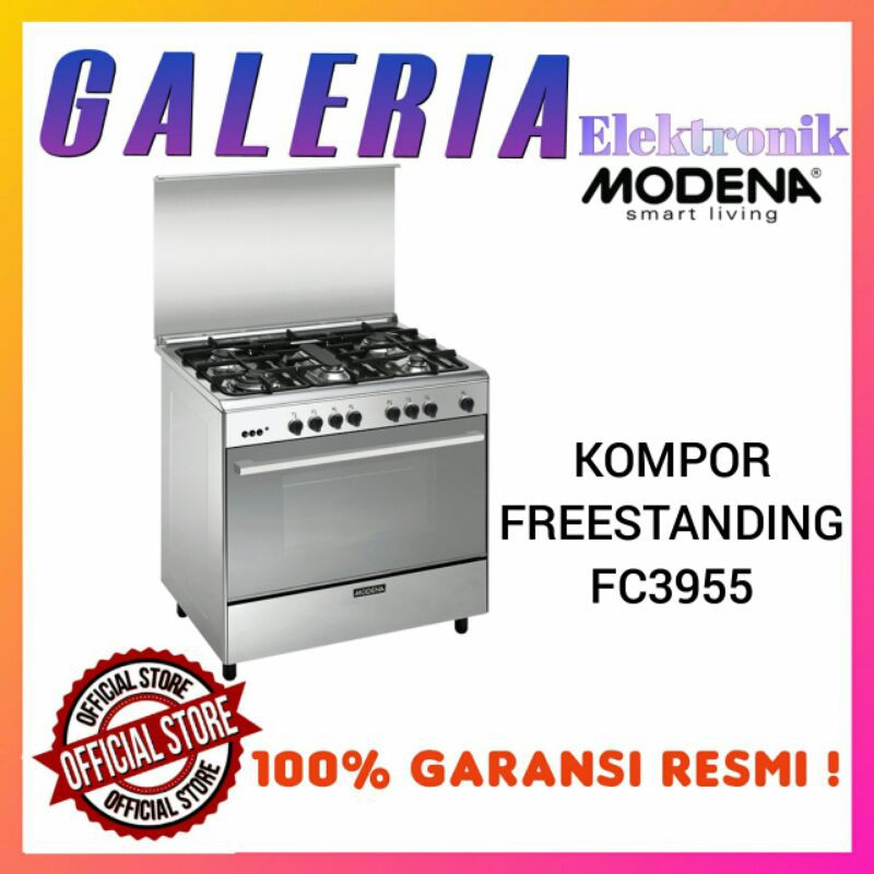 PROMO KOMPOR FREESTANDING MODENA FC3955 FC 3955 BIG OVEN FAN 5 TUNGKU