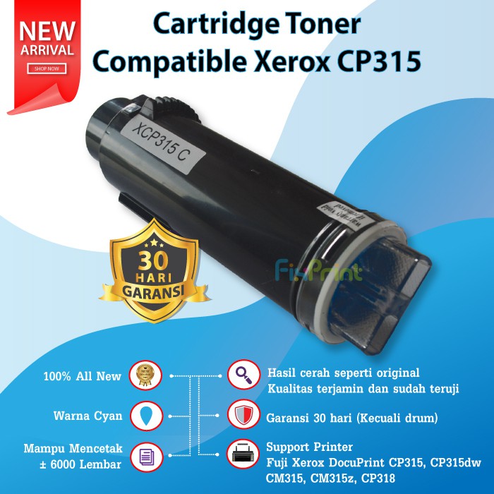 Cartridge Toner Compatible Printer Xerox CP315 CP315dw CM315 CM315z CP318 Black Cyan Magenta Yellow