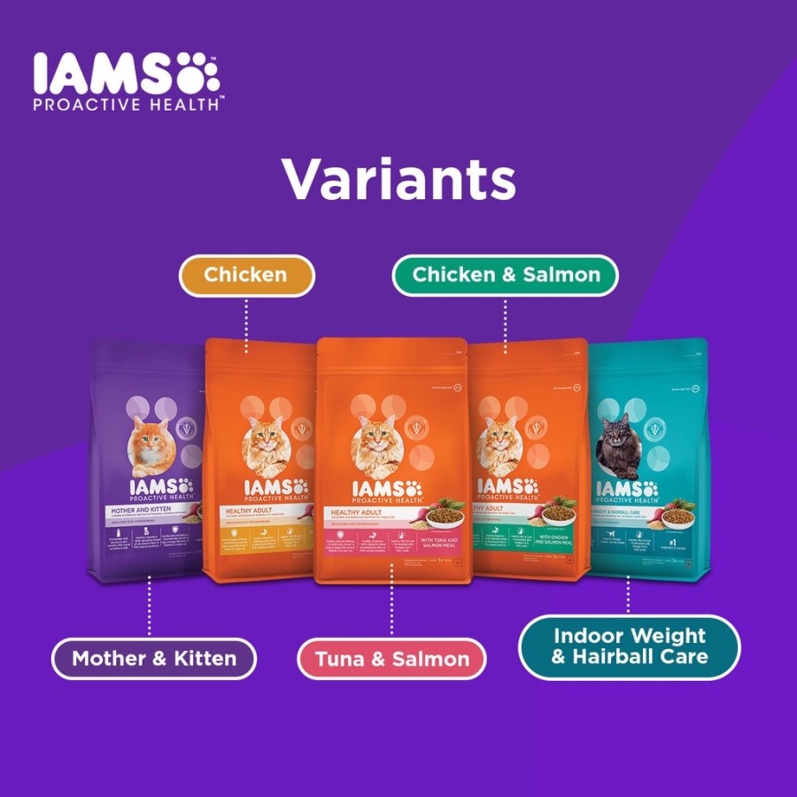 Iams Healthy Adult Cat 1kg Freshpack Makanan Kucing Iams Dewasa 1kg