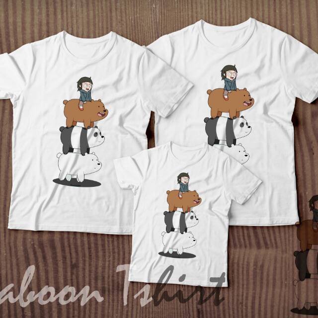 Kaos We Bare bears Murah | we bare Bears | Ice Bear | Kaos Family | Kaos Ultah Anak