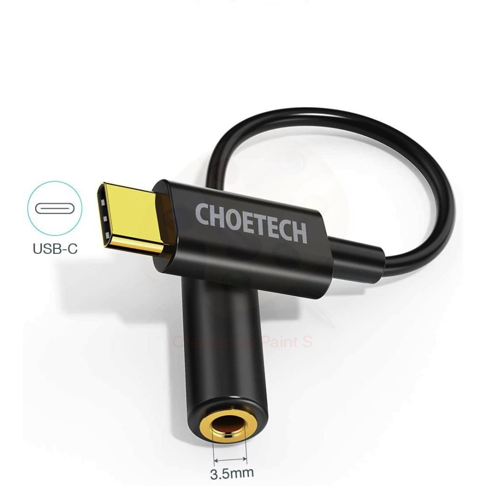 Usb type-c to 3.5mm female audio aux adapter Choetech for phone-Pc-Laptop AUX003