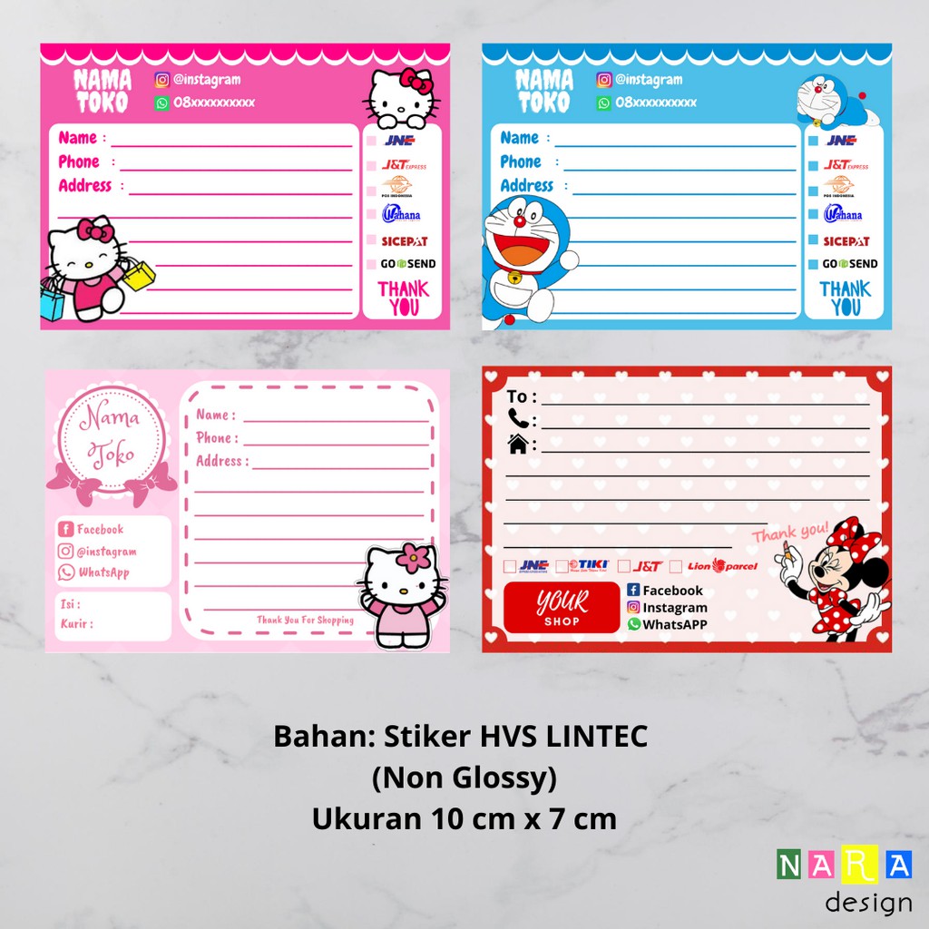 

Stiker Pengiriman Online Shop Tema Kartun - Custom Order