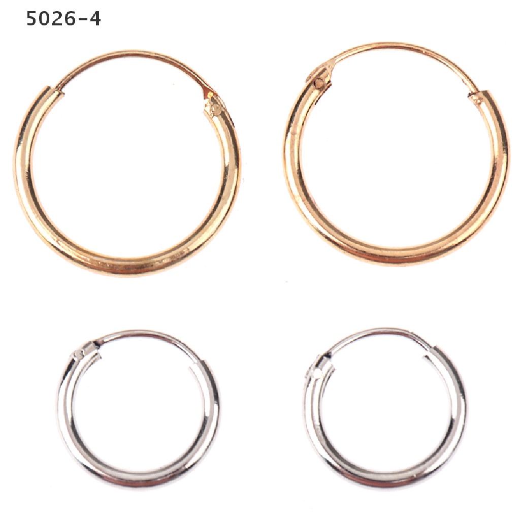 5026-4 3 Pair/Set Fashion Women Girl Simple Round Circle Small Ear Stud Earring  5026-4