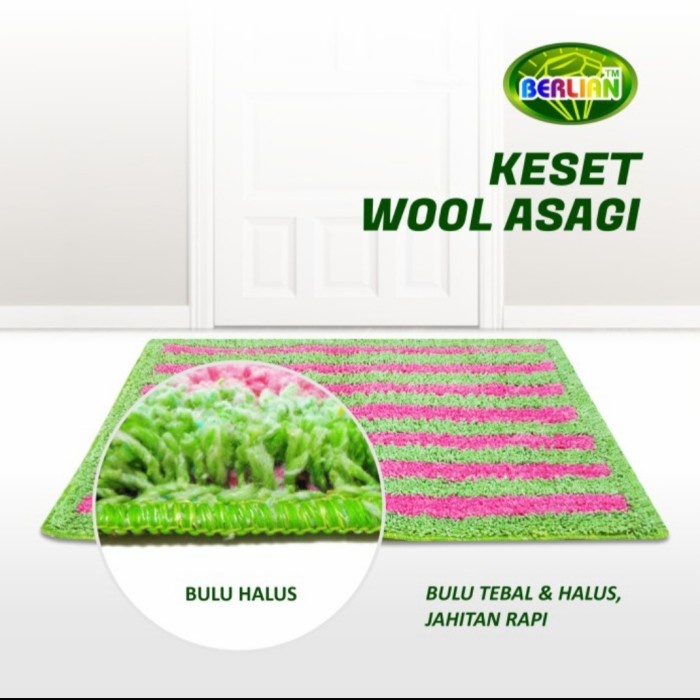 Keset Wool Asagi Keset Lantai Anti Selip Berlian