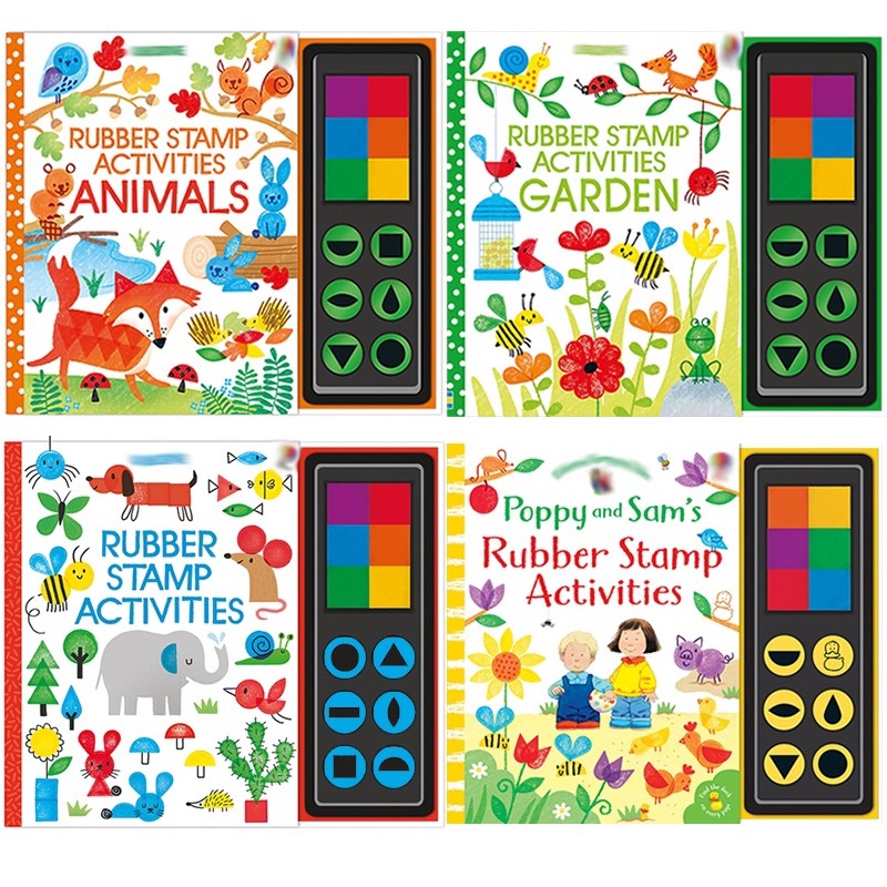 Jual BUKU BELAJAR ANAK USBORNE FINGER PAINT STAMP GAME FUN BUKU MELUKIS
